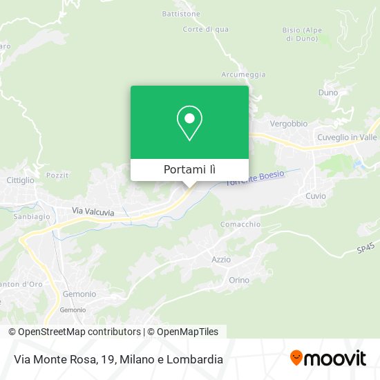 Mappa Via Monte Rosa, 19