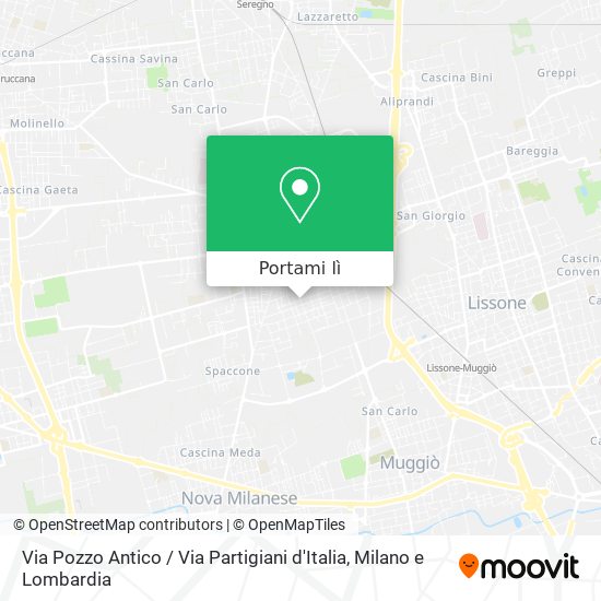 Mappa Via Pozzo Antico / Via Partigiani d'Italia