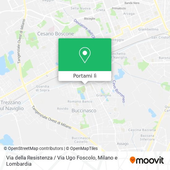Mappa Via della Resistenza / Via Ugo Foscolo
