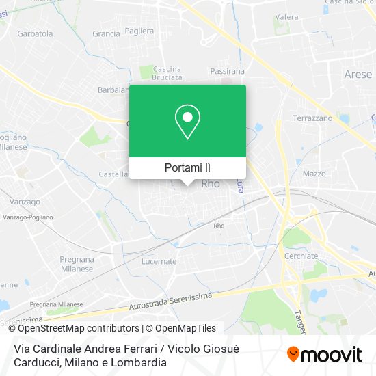 Mappa Via Cardinale Andrea Ferrari / Vicolo Giosuè Carducci