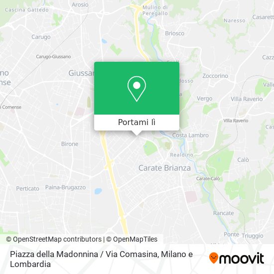 Mappa Piazza della Madonnina / Via Comasina