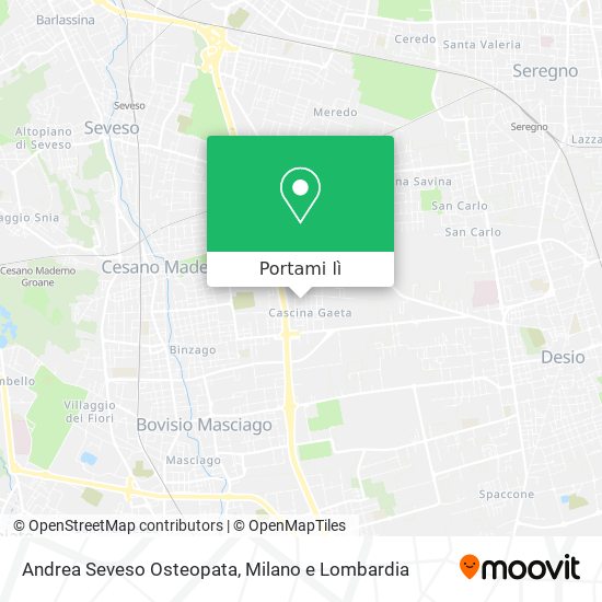 Mappa Andrea Seveso Osteopata