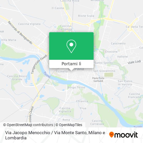 Mappa Via Jacopo Menocchio / Via Monte Santo