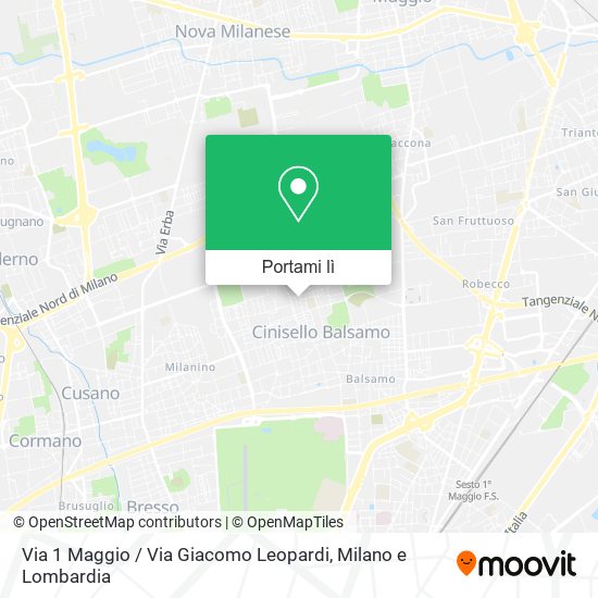 Mappa Via 1 Maggio / Via Giacomo Leopardi