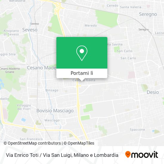 Mappa Via Enrico Toti / Via San Luigi