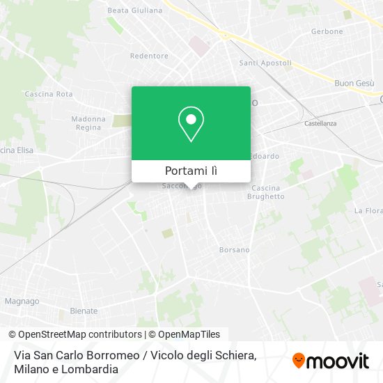 Mappa Via San Carlo Borromeo / Vicolo degli Schiera