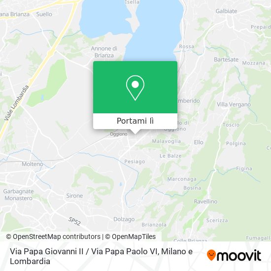 Mappa Via Papa Giovanni II / Via Papa Paolo VI