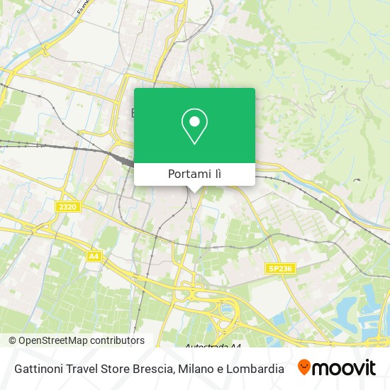Mappa Gattinoni Travel Store Brescia