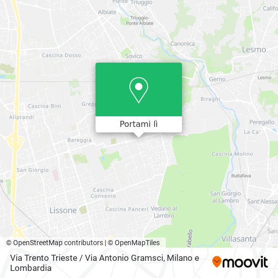 Mappa Via Trento Trieste / Via Antonio Gramsci