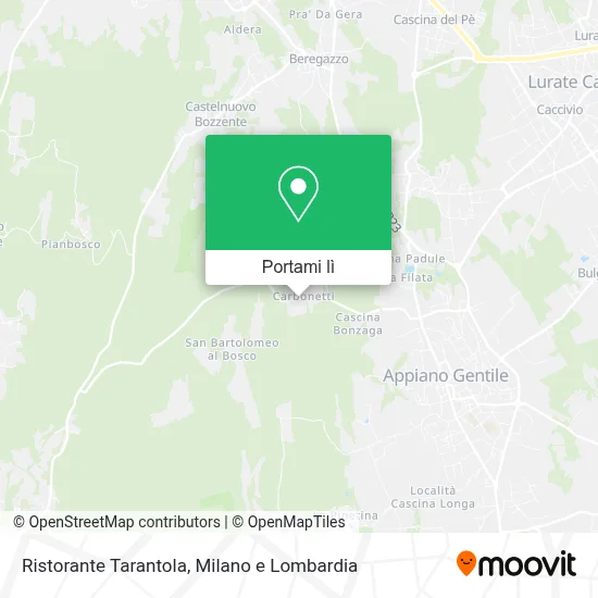 Mappa Ristorante Tarantola