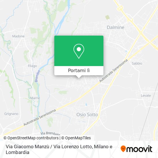 Mappa Via Giacomo Manzù / Via Lorenzo Lotto