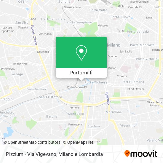 Mappa Pizzium - Via Vigevano