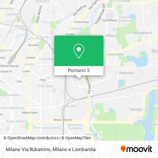 Mappa Milano Via Rubattino