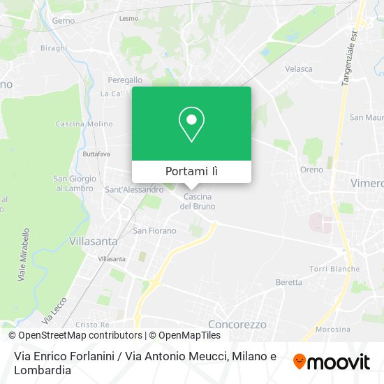 Mappa Via Enrico Forlanini / Via Antonio Meucci