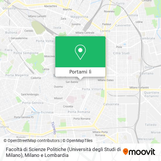 Mappa Facoltà di Scienze Politiche (Università degli Studi di Milano)