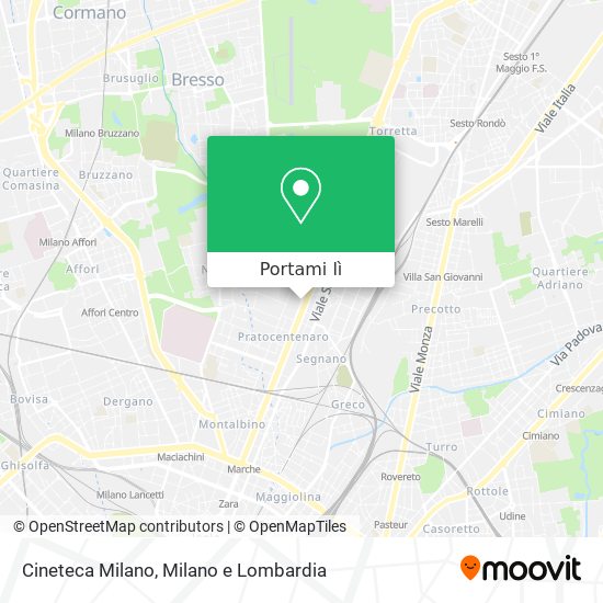 Mappa Cineteca Milano
