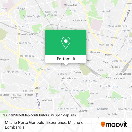 Mappa Milano Porta Garibaldi Experience
