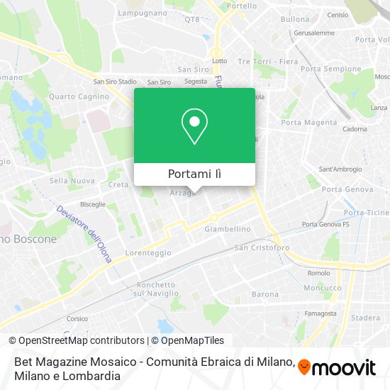 Mappa Bet Magazine Mosaico - Comunità Ebraica di Milano