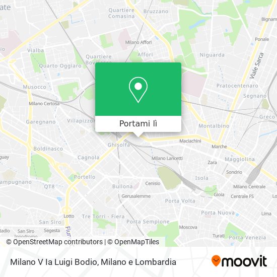 Mappa Milano V Ia Luigi Bodio