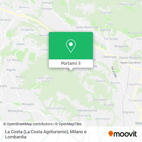 Mappa La Costa (La Costa Agriturismo)