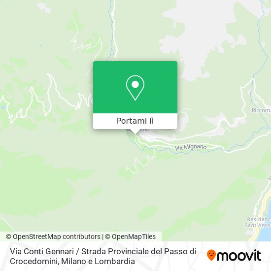 Mappa Via Conti Gennari / Strada Provinciale del Passo di Crocedomini