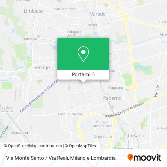 Mappa Via Monte Santo / Via Reali