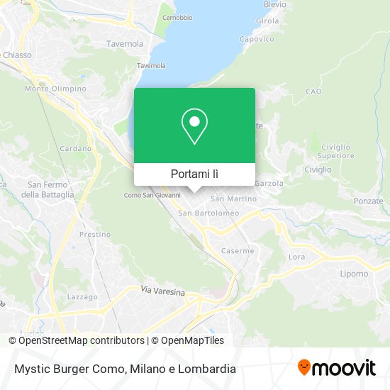 Mappa Mystic Burger Como