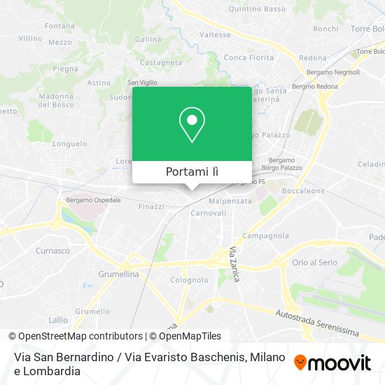 Mappa Via San Bernardino / Via Evaristo Baschenis