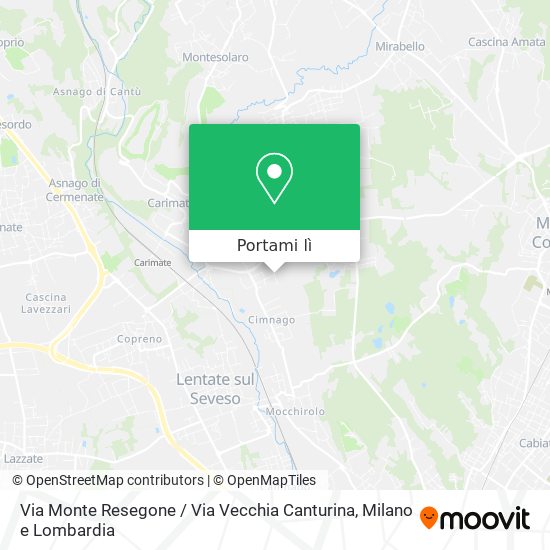 Mappa Via Monte Resegone / Via Vecchia Canturina