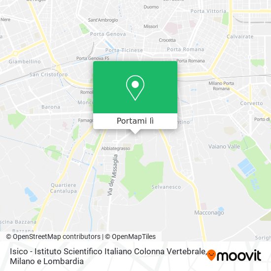 Mappa Isico - Istituto Scientifico Italiano Colonna Vertebrale