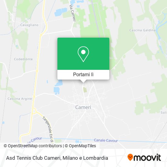 Mappa Asd Tennis Club Cameri