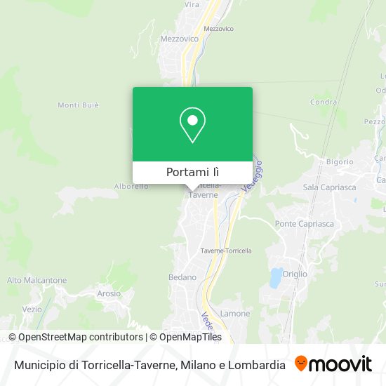 Mappa Municipio di Torricella-Taverne