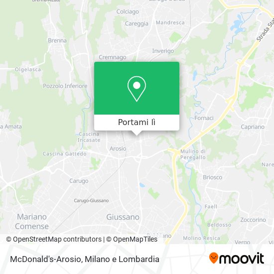 Mappa McDonald's-Arosio