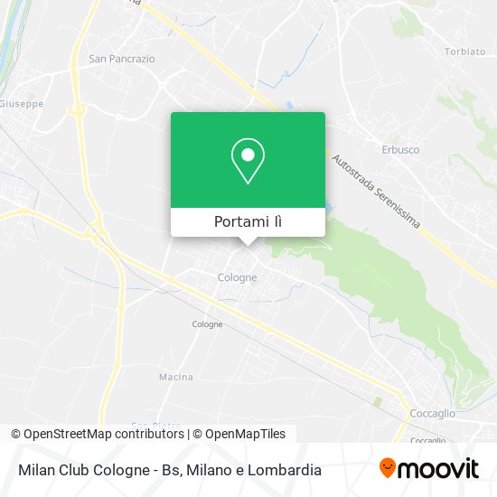 Mappa Milan Club Cologne - Bs