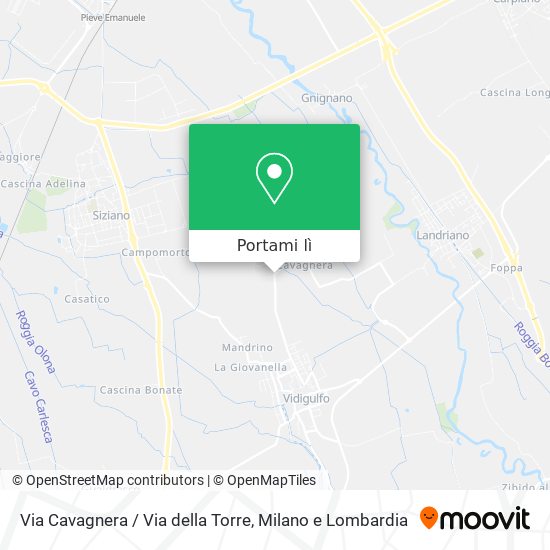 Mappa Via Cavagnera / Via della Torre