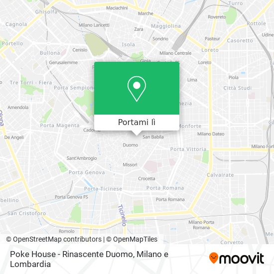 Mappa Poke House - Rinascente Duomo