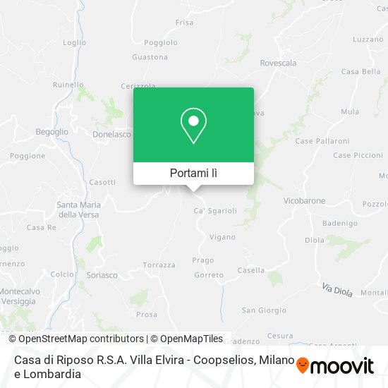 Mappa Casa di Riposo R.S.A. Villa Elvira - Coopselios