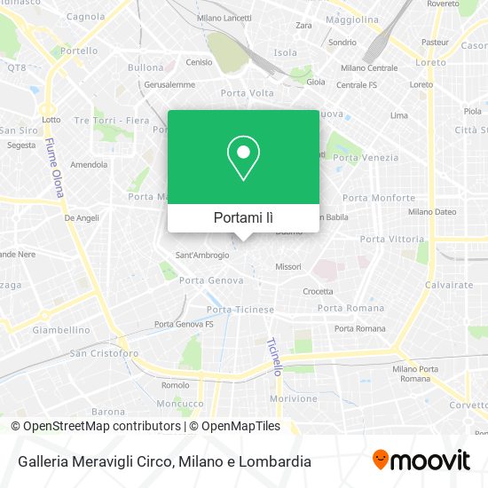 Mappa Galleria Meravigli Circo
