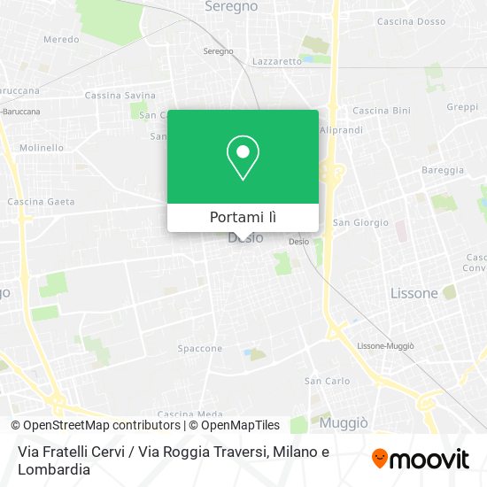 Mappa Via Fratelli Cervi / Via Roggia Traversi