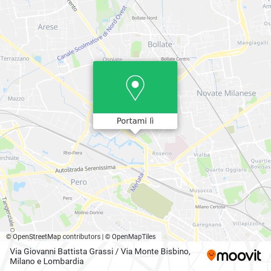 Mappa Via Giovanni Battista Grassi / Via Monte Bisbino
