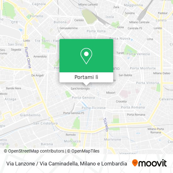 Mappa Via Lanzone / Via Caminadella