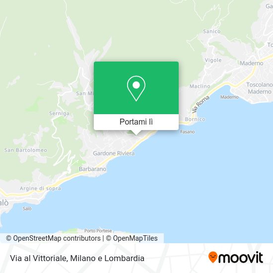 Mappa Via al Vittoriale