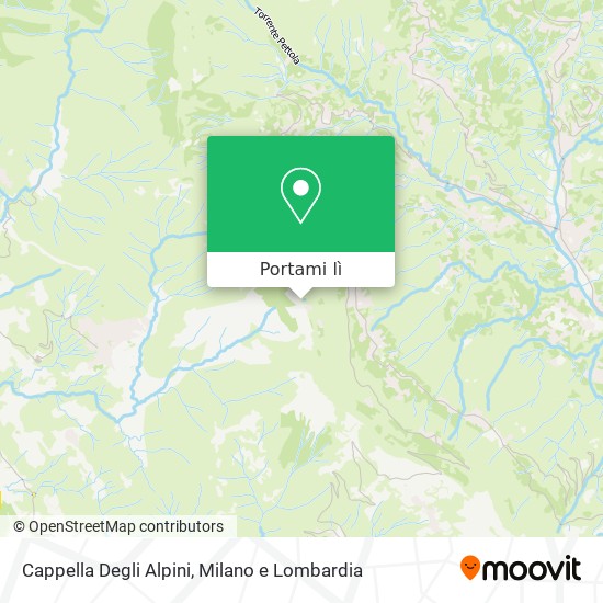 Mappa Cappella Degli Alpini