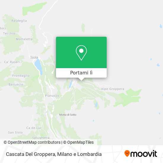 Mappa Cascata Del Groppera