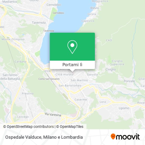 Mappa Ospedale Valduce