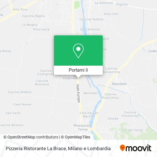 Mappa Pizzeria Ristorante La Brace