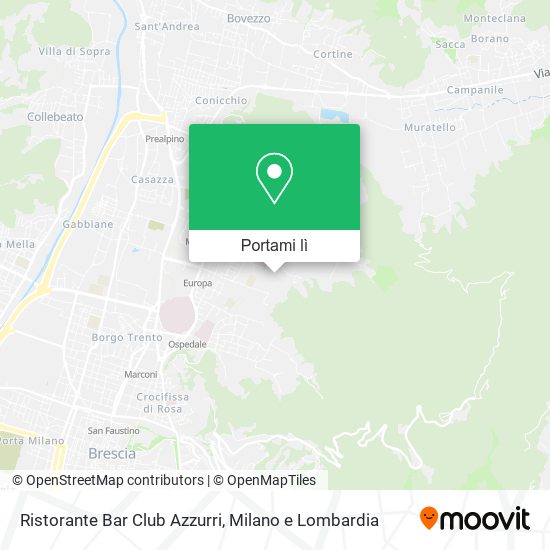 Mappa Ristorante Bar Club Azzurri