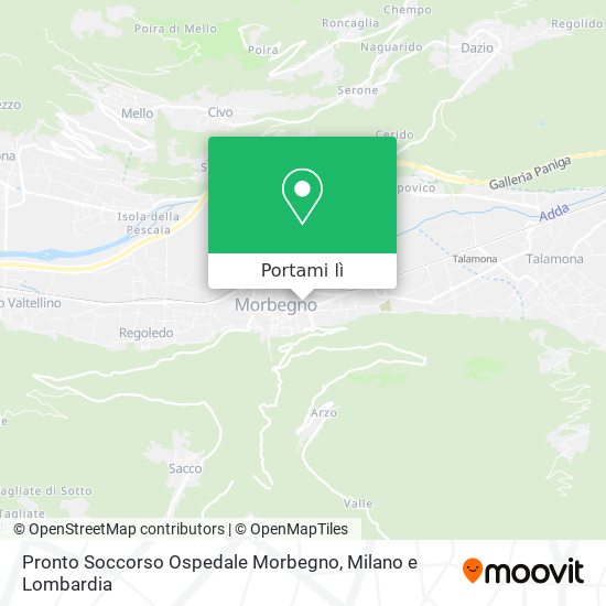 Mappa Pronto Soccorso Ospedale  Morbegno