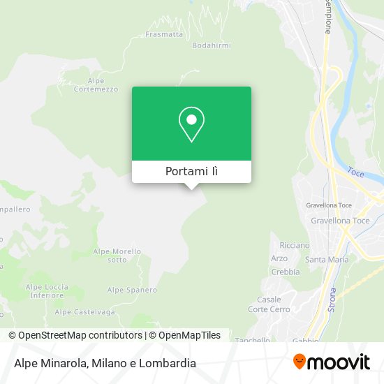 Mappa Alpe Minarola