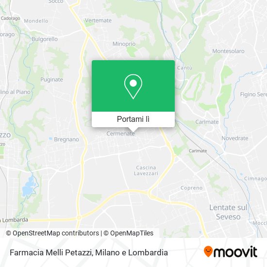 Mappa Farmacia Melli Petazzi